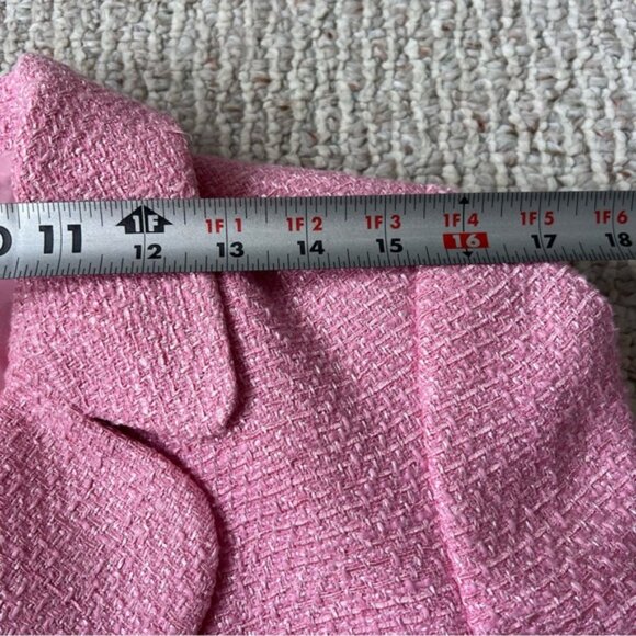 Escada Pink Women's Tweed Wool Blend Blazer Suit Jacket - Picture 10 of 15